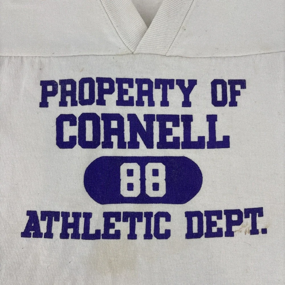 Vintage Cornell College Kids Football‎ Style Jersey Sweatshirt S 80s USA AS IS*